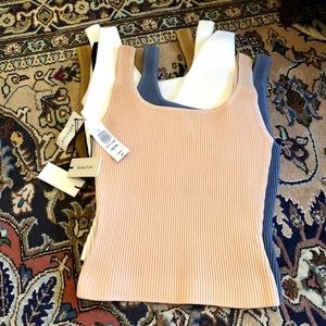 NWT Pink Prima Sculpt Knit Long Tank Babaton New